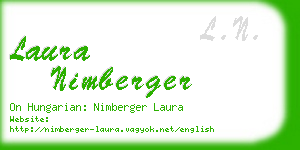 laura nimberger business card